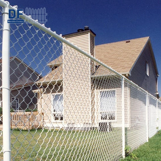 White Vinyl Coated Chain Link Fence